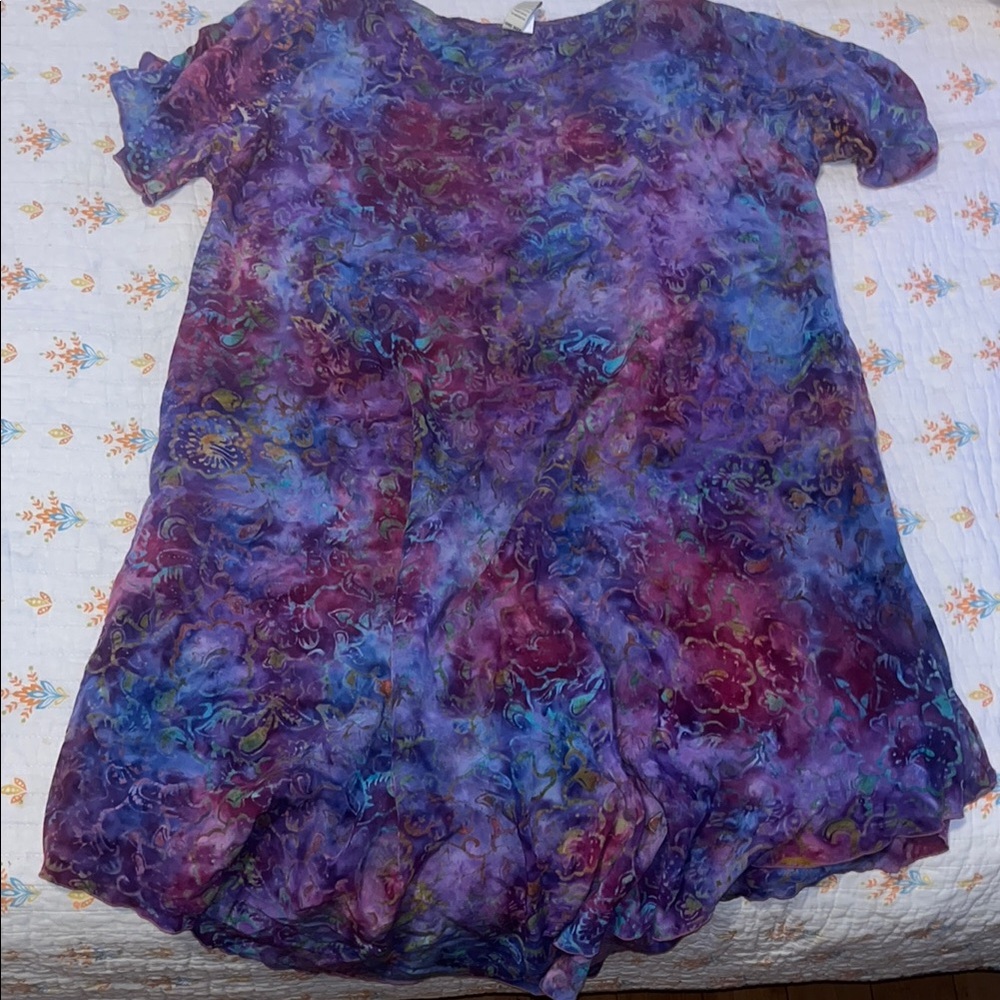 Purple and Blue Women's Swim Coverup